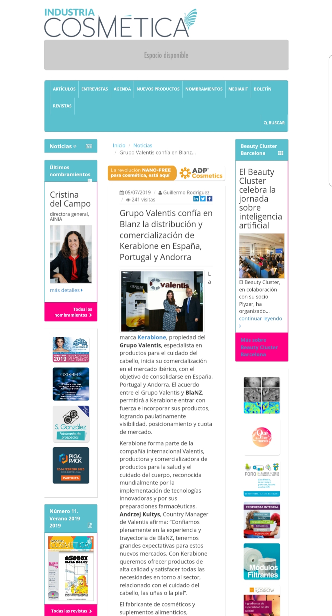 Grupo Valentis – Industria Cosmética